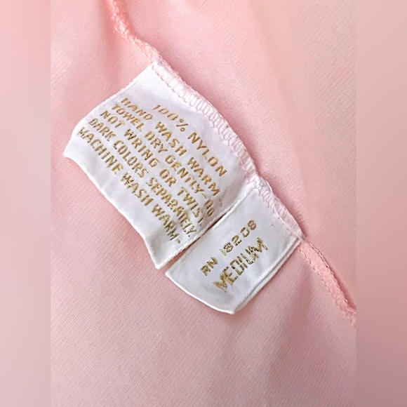 VTG Claire Sandra Lucie Ann Beverly Hills Medium Lingerie Negligée Peignoir Pink - Picture 12 of 15